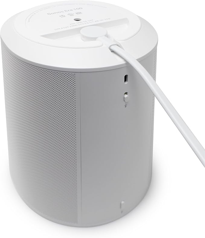 2-Pack - Extra Long Power Cords Compatible with Sonos Era 100 and Era 300 Speakers (25-Foot, White)