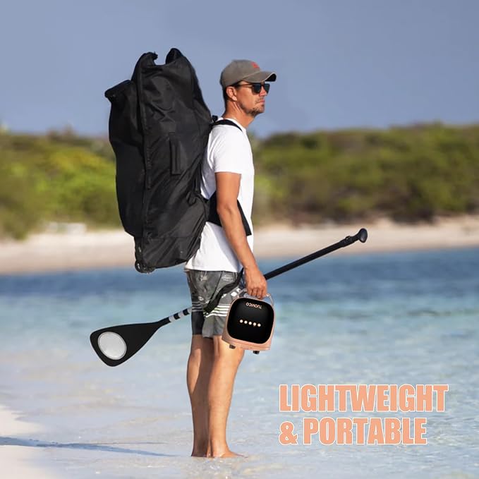 Paddle Board Pump Electric Sup Pump-20PSi Portable Air Compressor Inflation & Deflation Function, 12V DC Detachable Cord for Inflatable Stand Up Paddleboard Kayak Kite Boat Tent Mattress
