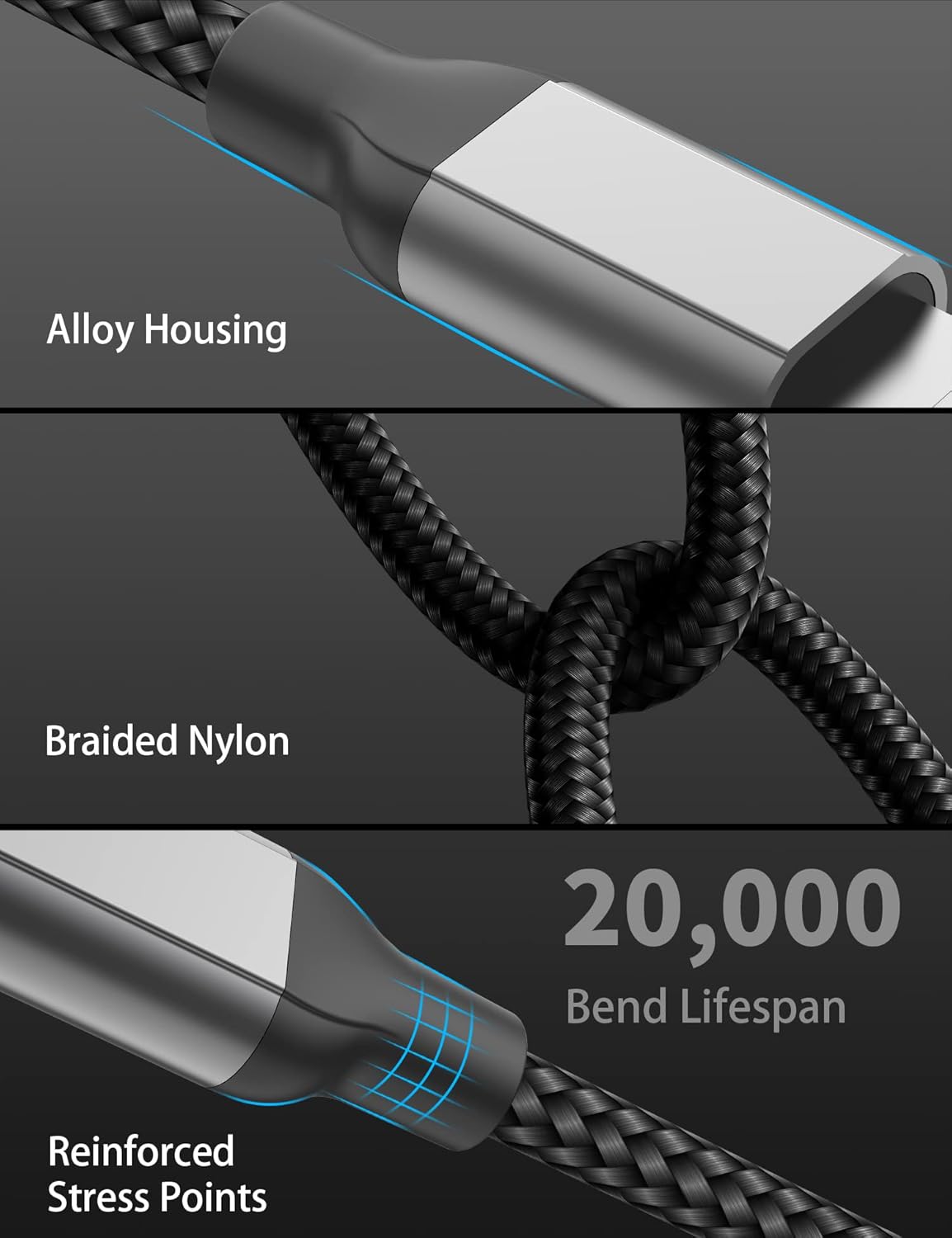 2Pack MFi Certified 3ft USB-C to Lightning Cable - Fast Charging for iPhone 14-8, iPad