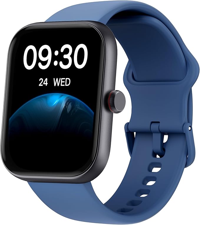 TOOBUR Smart Watch for Men Women, Alexa Built-in, Answer/Make Calls, 1.91" HD Screen Fitness Watch, IP68 Waterproof, 100 Sports, Heart Rate Monitor, Sleep Tracker, Compatible Android iOS, Blue