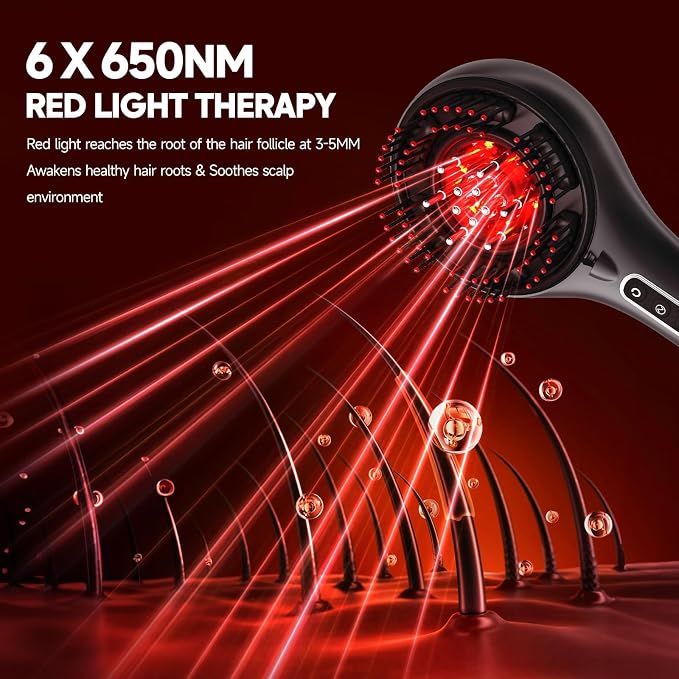 Morfone Upgrade 3 in 1 Electric Scalp Massager Brushes, Hair Oil Applicator, IPX7 Waterproof Scalp Massager Comb, Cordless & Portable Adjustable Modes for Men Women