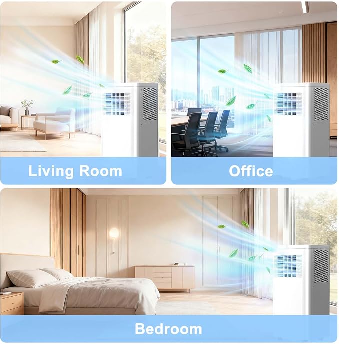 Antarctic Star Portable Air Conditioner 8,050 BTU for Rooms up to 450 Sq. Ft, 4 Modes Portable AC Unit with Cooling, Dehumidifier, Fan & Sleep, Remote Control, 24H Timer & Window Kit for Bedroom