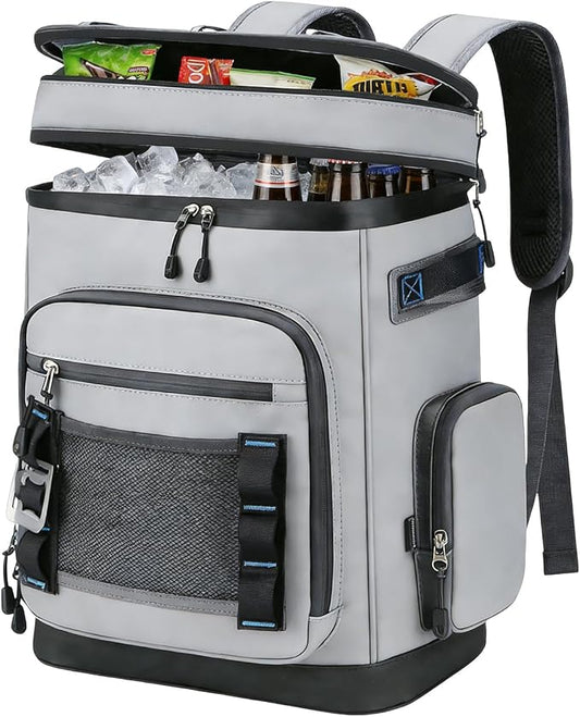 Backpack Cooler,40 Cans Cooler Backpack Insulated Waterproof&Leak Proof,Soft Cooler Bag with 2 Compartments for Men&Women,Picnic Backpack Ice Chest for Camping Hiking Fishing Lunch Beach