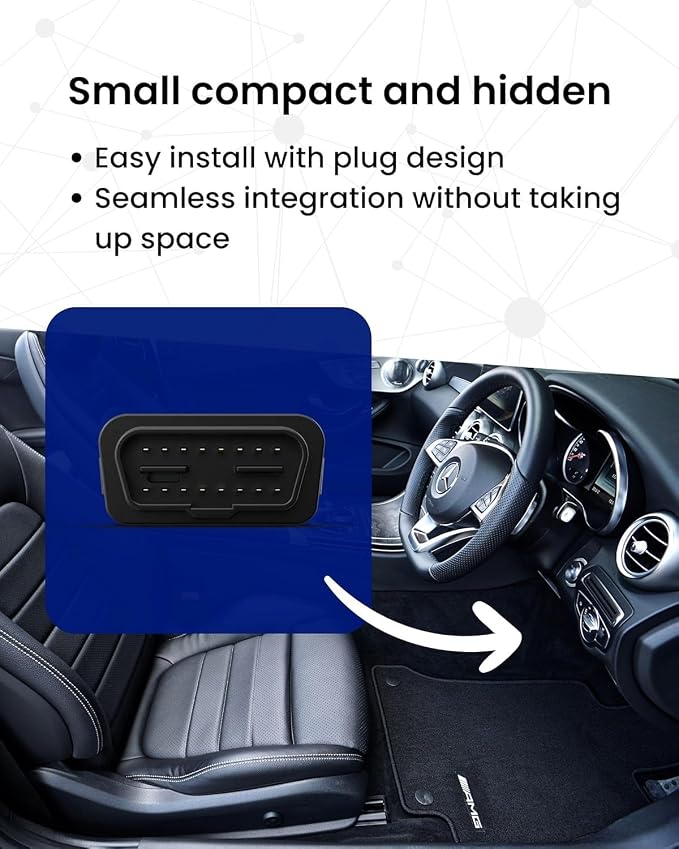 GPS Tracker for Vehicles — 4G LTE Real-Time Car & Truck Tracking Device with SIM Card & 1 Year Service Included, Plug & Play OBD, Geofence & Speed Alerts, No Activation Fee