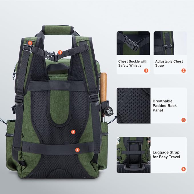 Backpack Coolers Insulated Leak Proof 38cans Soft Insulated Cooler Backpack for Women Men 12 Hours Cooling for Camping Hiking Beach Picnic