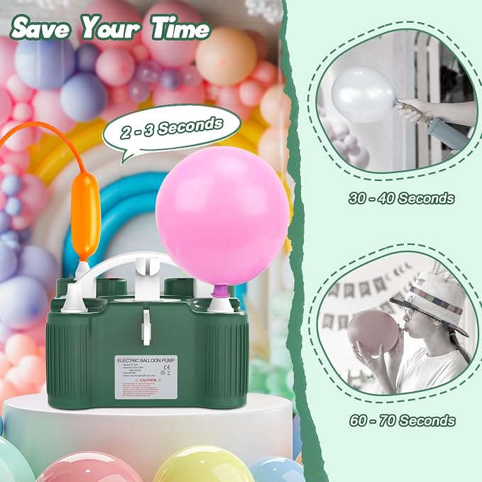 chamvis Balloon Pump Electric, Balloon Air Pump Inflate Pump for Balloons: Blower Machine for Fast and Easy Filling Balloons