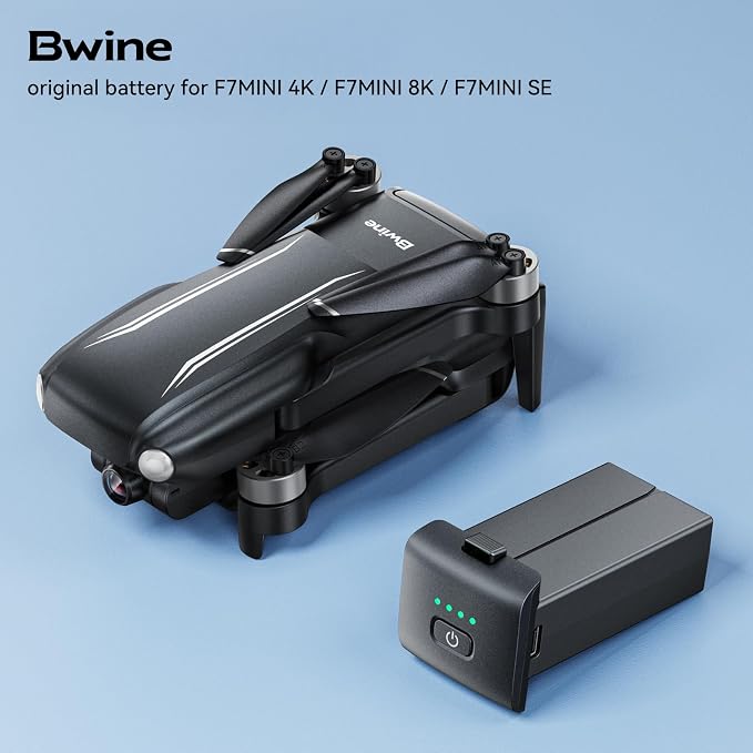 Bwine Original F7MINI 4K Battery Replacement for F7MINI 8K, F7MINI 4K, F7MINI SE - High-Grade Lithium Rechargeable Battery 7.6V 2200mAh with USB Charging Cable