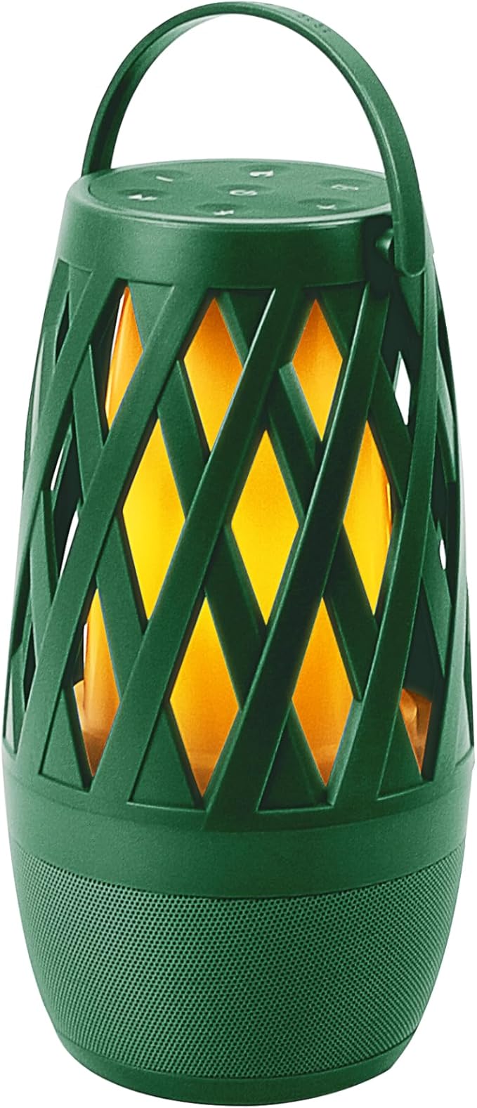 Limitless TikiTunes Pro Portable Bluetooth 10-Watt Speaker with 3-Mode LED Flame Light, Pair up to 100 Speakers, 4000 mAh Battery for iPhone/iPad/Android (Forest Green)