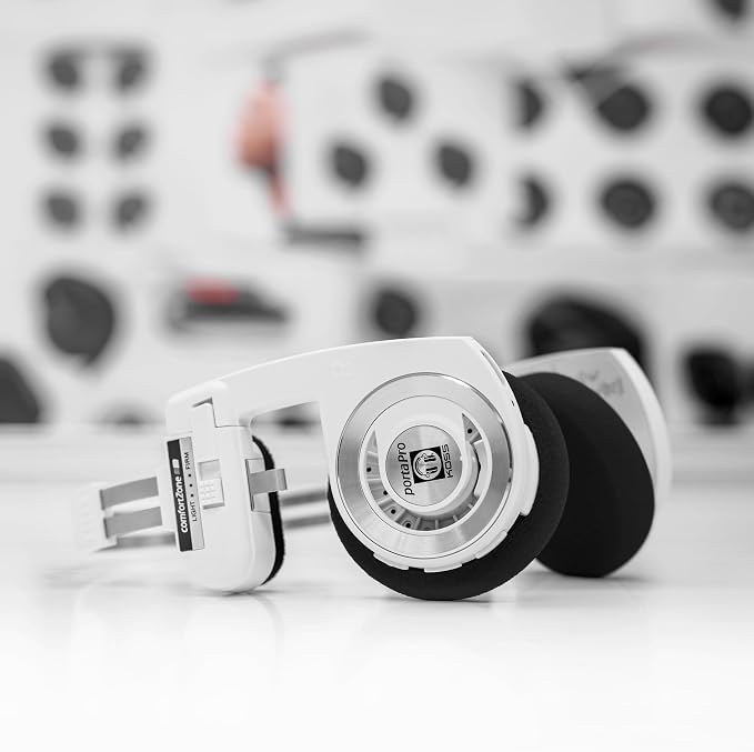 Koss Porta Pro Wireless 2.0 Bluetooth Retro Style On-Ear Headphones, 20+ Hour Battery, USB-C Charging, Microphone, Analog Audio Pass Through, Arctic White