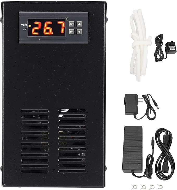 Hydroponic Water Chiller 20L with Tuya APP ControlAquarium Cooling System for Freshwater Marine Fish Tanks, Hydroponic Plant Systems (US Plug)