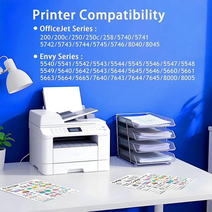 62XL High Yield Ink Cartridges Combo Pack (2-Black) Compatible for HP 62XL 62 Replacement for HP Envy 5540 5640 5660 7644 OfficeJet 5740 5741 8040 200 250 Series Printers