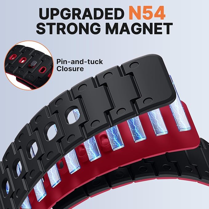 Bandletic Compatible with Garmin Fenix 6X/7X Band, 26mm Quick fit Soft Silicone Magnetic Watch Band Replacement for Fenix 8 51mm/7X 6X Pro/5X Plus/3/Instinct 2X Solar 3 50mm/Descent MK2i Smartwatches