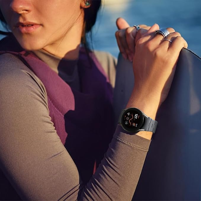 Bandletic 20mm No Gap Magnetic Band for Men Compatible with Samsung Galaxy Watch 7 6 5 4 FE 40mm 44mm/for Galaxy Watch 6 4 Classic 43mm 47mm 42mm 46mm/Watch 5 Pro 45mm,Spacegray-Orange