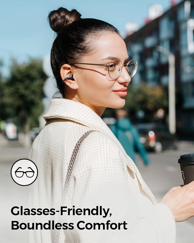SoundPEATS Clip1 Advanced Open Ear Earbuds with Hi-Res LDAC & Dolby Audio | Comfortable, Secure Clip-On Design for Sports, Workouts, Office | 40H Playtime, Fast Charging, IPX5, Bluetooth 5.4