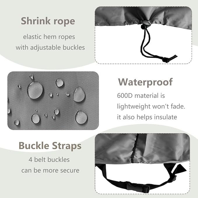 Kids Water Table Cover Fit Rain Showers Splash Pond Water Table,Waterproof Dust Proof Anti-UV Outdoor Toys Cover-Grey
