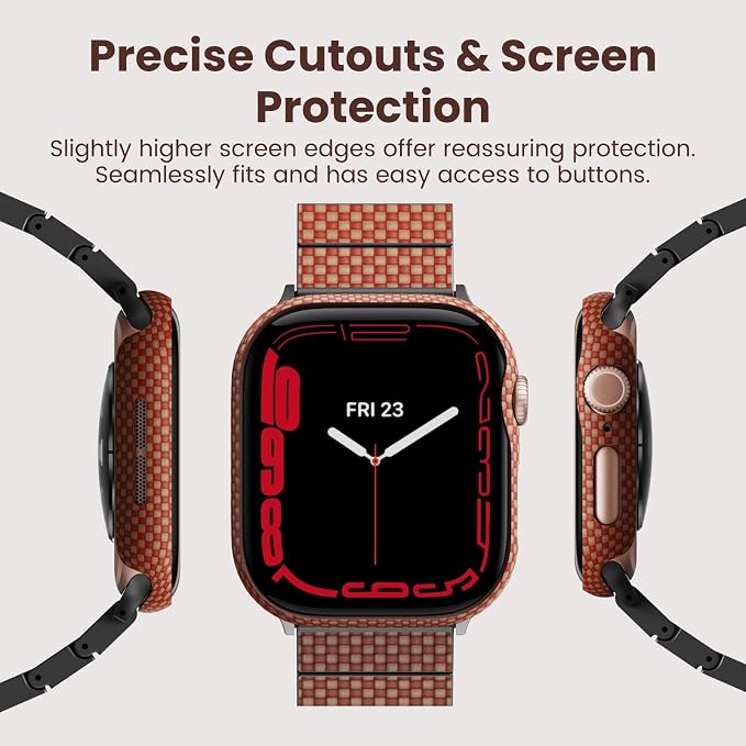 PITAKA Apple Watch Series 11/10 Case, Exquisite Minimalist Slim Apple Watch Series 11/10 46mm Case, Aramid Fiber Woven, Sunset