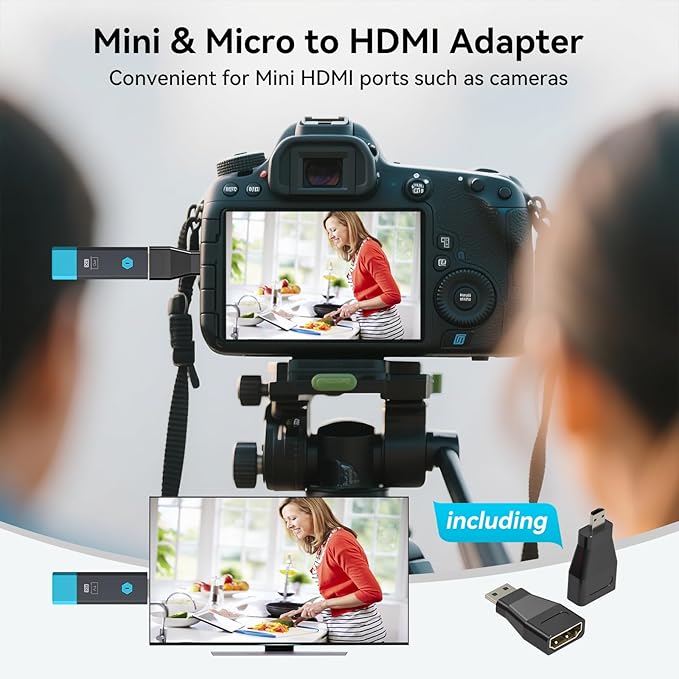 328FT/100M Wireless HDMI Transmitter and Receiver Portable 2.4G+5.8G Plug & Play Support 4K Decode 1080P Output Wireless HDMI Extender Kit for Audio to Monitor from Laptop/TV Box/Projector