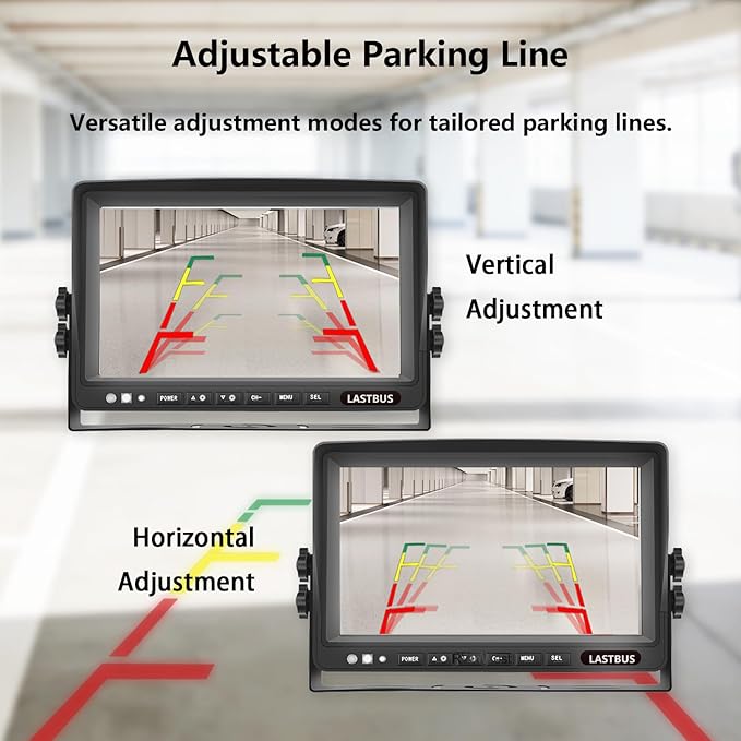 9'' RV Camera System for RV Semi-Truck Trailer Camper, 4 Split Screen Quad View HD DVR Recording Monitor + IP69K Waterproof Night Vision Rear & Side View Backup Camera to Eliminate Blind Spots