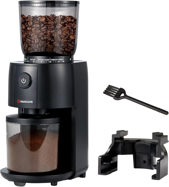Coffee Grinder, Electric Burr Coffee Grinder with 38 Grind Settings for Espresso, Pour Over & French Press, Conical Burr Coffee Bean Grinder, One-Touch Operation, Easy Clean, Black