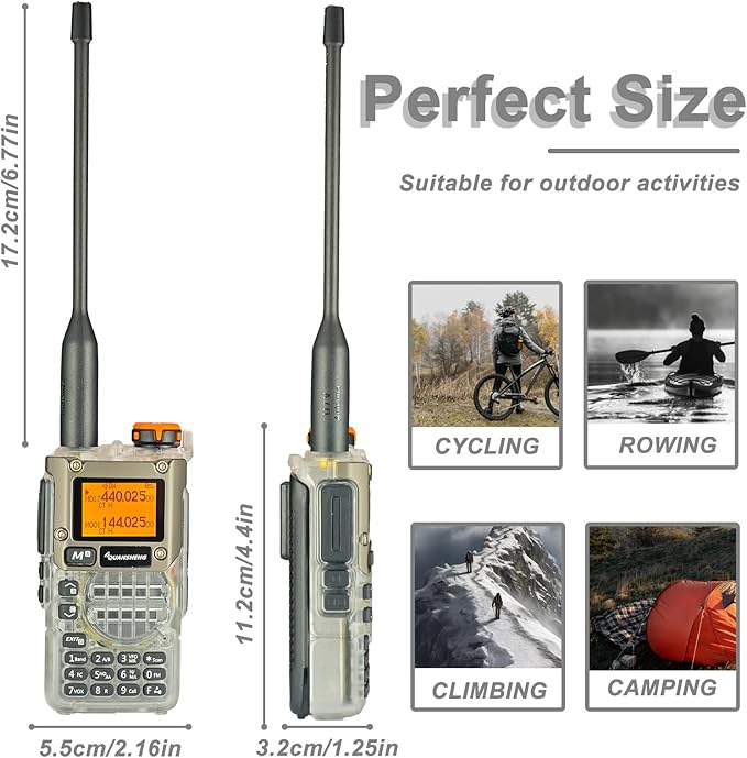 QUANSHENG 2 Pack UV-K5(8) Two Way Radio NOAA Weather Forecast AM FM Radio USB-C Charging Crystal