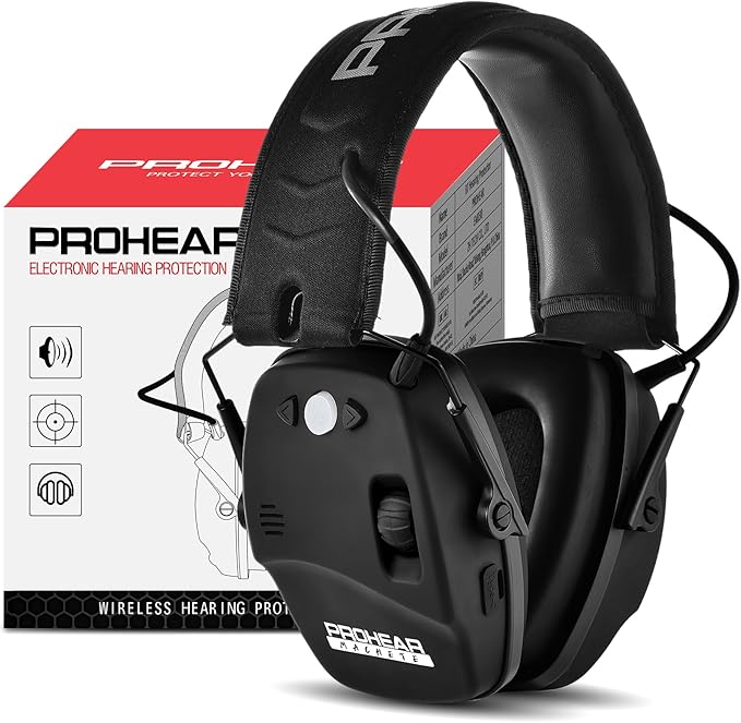 PROHEAR Ear Protection Safety Earmuffs for Shooting Noise Reduction Slim Hearing Protector