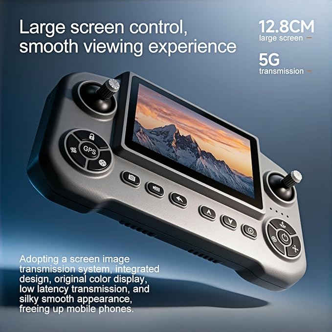 GPS Drone with 8K Camera for Adults, Obstacle Avoidance, 5G Large Screen Controller, Follow Me, 3 Batteries 75 Min Flight Time, 50x Zoom, Brushless Motor, Under 249g (Deep Space Grey)