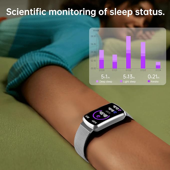 Health Fitness Tracker with 24/7 Heart Rate, Smart Watch with Blood Pressure and Blood Oxy-gen Monitor, Bulit-in 120+ Sport Mode, Sleep Tracking Waterproof Activity Tracker for Women Men