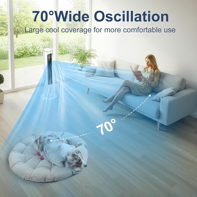 Windowless Portable Air Conditioner Ac Unit with Remote,Evaporative Air Cooler,Swamp Cooler for 4 Modes, 12H Timer, Removable Water Tank,Ice Packs,CoolingTower Fan for Bedroom,Outdoor,Indoor White