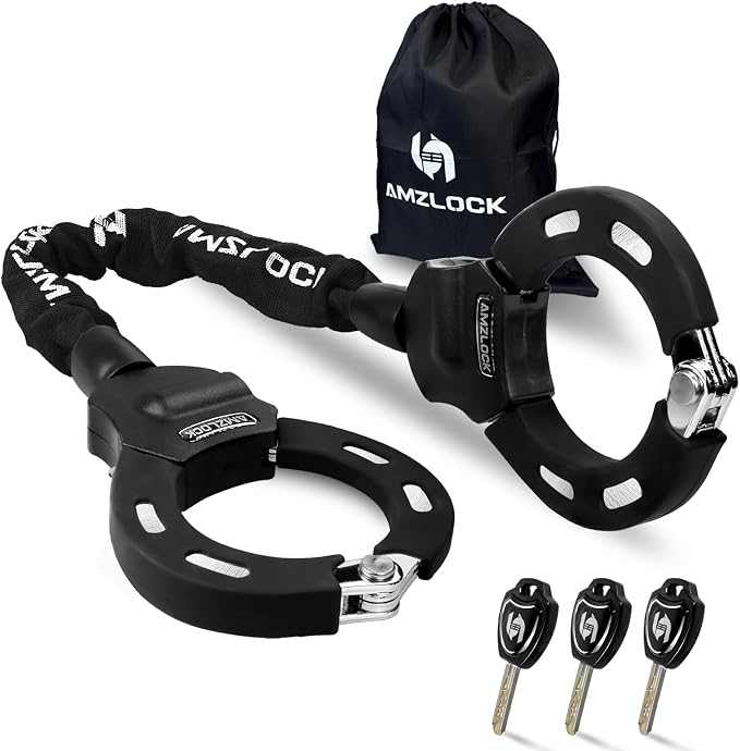 Scooter Lock, 5/16" Heavy Duty Chain Lock 29.5" Anti Theft Steel Security Lock with Drawstring Bag, for Electric Scooter, E-Bike, Bicycles