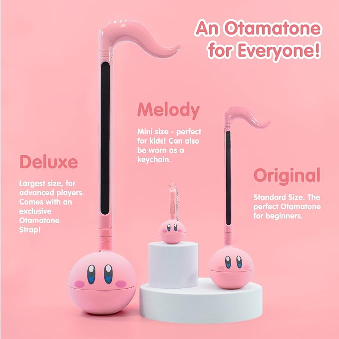 Otamatone Kirby Pink Star Hero Japanese Electronic Musical Instrument Portable Music Synthesizer from Japan by Maywa Denki Studio Award Winning, Educational Fun Gift Game Character Pink Hero