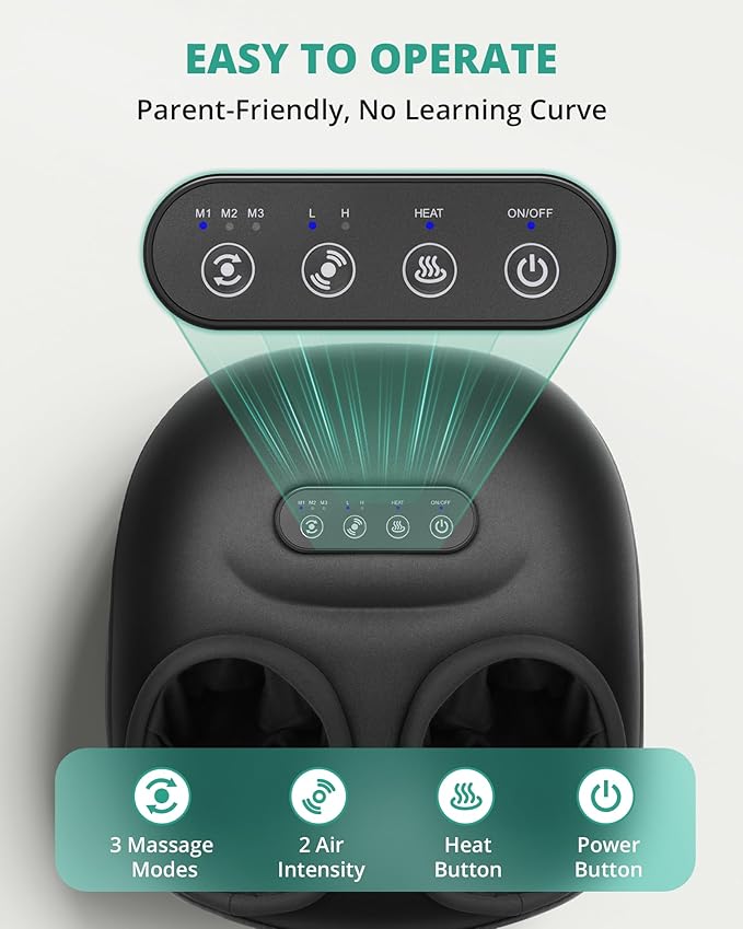 Medcursor Foot Massager Machine with Enhanced Heat, 2026 Upgraded, Deep Kneading & Rolling, Shiatsu Foot Massager for Pain Relief, Tired Feet & Plantar Fasciitis, Gifts for Women & Men, Fits Up to 13"