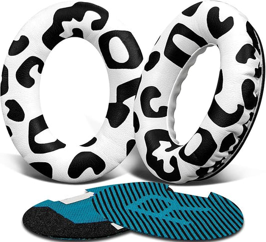 SoloWIT Protein Leather Earpads Cushions for Bose Headphones, Replacement Ear Pads for Bose QuietComfort 15 QC15 QC25 QC2 QC35/Ae2 Ae2i Ae2w/SoundTrue & SoundLink Around-Ear Series - Snow Leopard