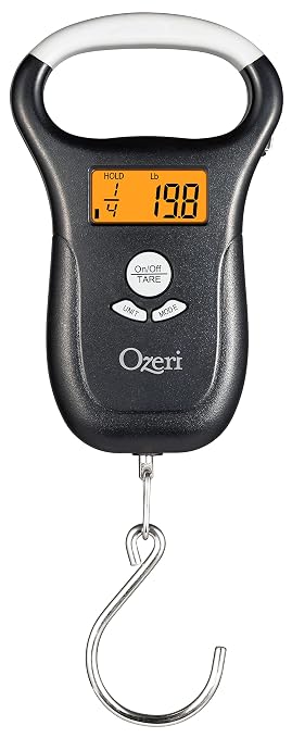 Ozeri LS2 Multifunction Propane Tank Scale and BBQ Gas Gauge, with Luggage and Fish Scale
