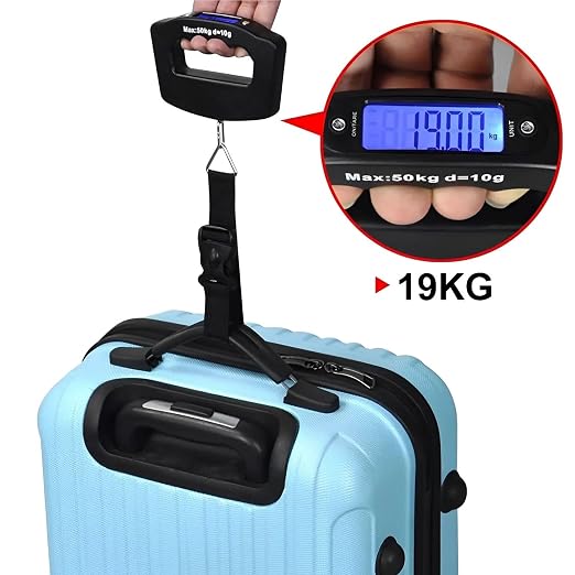Digital Luggage Scale, Digital Luggage Scale Portable Suitcase Tool Handheld Electronic Backlight Weighting Travel Accessories,for Suitcase Hanging Weight(3Pcs)