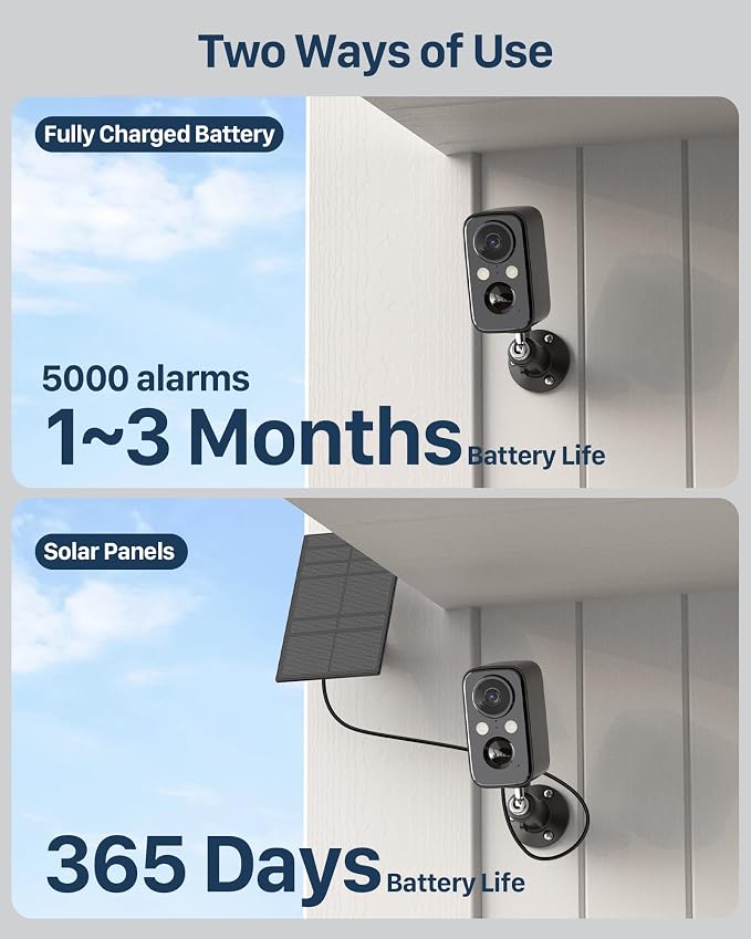 Security Cameras Wireless Outdoor, Flood Light Solar Cameras for Home Security, Home Camera with Color Night Vision, PIR Human Detection, 2-Way Talk, IP66 Waterproof, SD Card/Cloud Storage