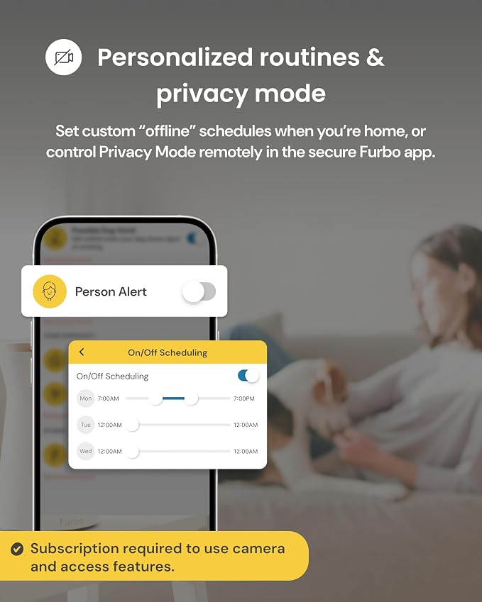 Furbo 360° Dog Camera + Mini 360° Cam [New Subscription Required at Setup] 2-Camera Bundle Nanny Subscription: Dog Safety Alerts, Pet Camera with Speaker, Phone App & Night Vision