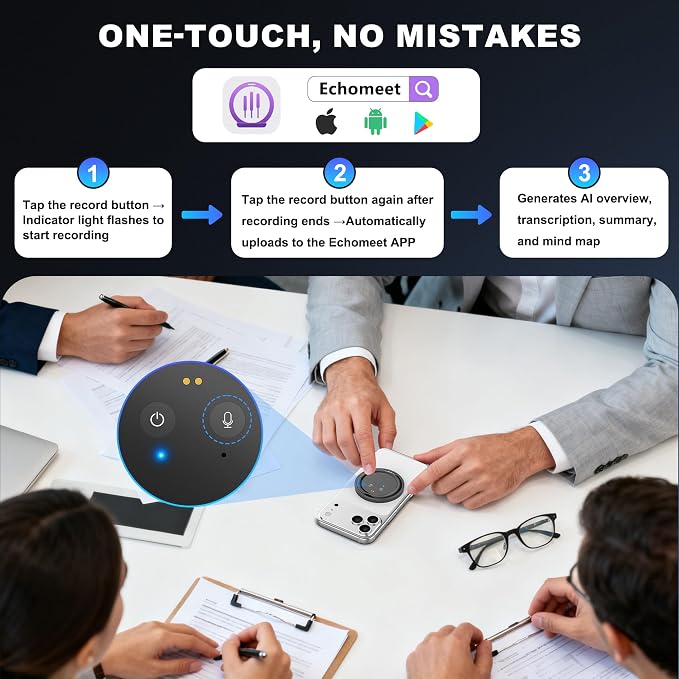 AI Voice Recorder Designed as Magnetic Phone Stand, Real-Time Transcription in 100+ Languages, Smart Digital Audio Recorder Transcribe & Summarize Note Taker Lectures Meetings (Space Gray)