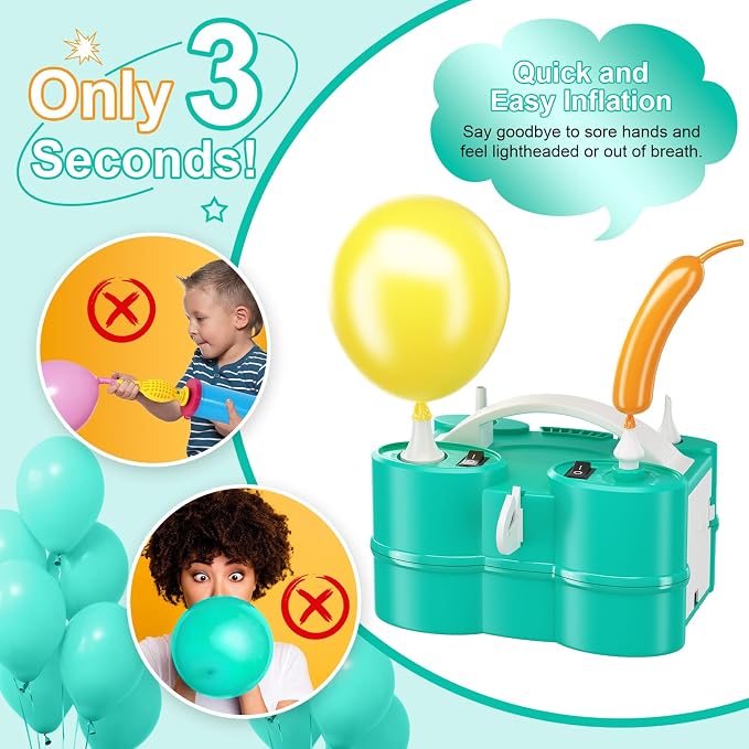 Electric Balloon Pump and Dusty Pink Balloons