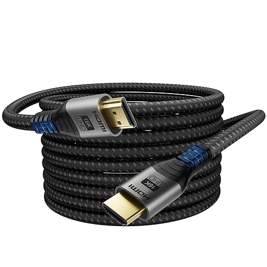 16K 10K 8K HDMI 2.2 Cable 16FT, 96Gbps Ultra High Speed HDMI Braided Cord, Support 16K@60Hz 8K@60Hz 4K@120Hz eARC HDCP 2.2&2.3 HDR10+ Dolby for PS5 PlayStatio5 Xbox Series X Apple TV 4K