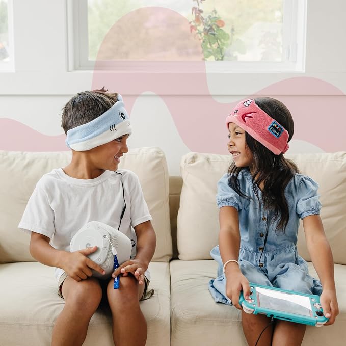 3.0 - Original Toddler Headphones, Kids Headband Headphones - Bluetooth Wireless Headband - Comfortable Headphones for Plane - Safe Volume Limit - Adjustable, Travel, School, and Sleep (Momo)