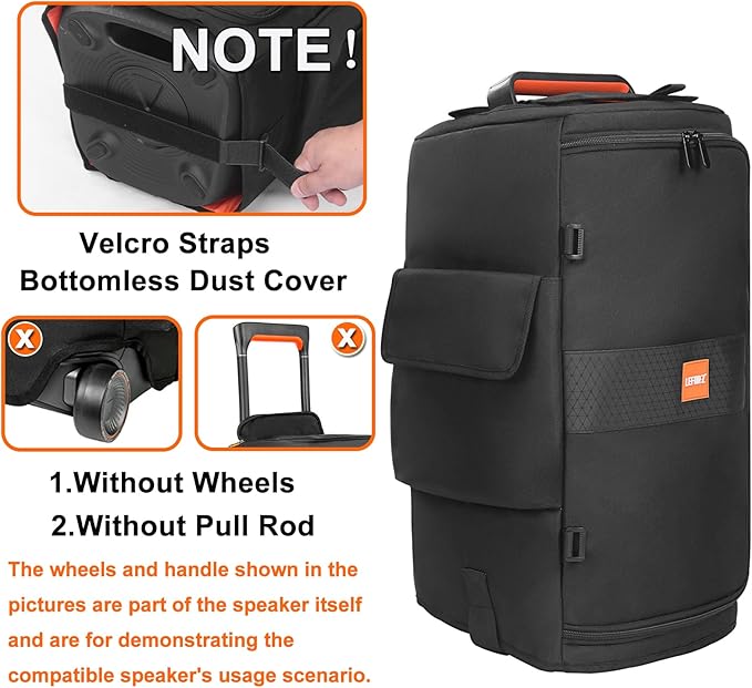 LEFOR·Z Speaker Case Compatible with JBL PartyBox 120,Bottomless Speaker Dust Cover Storage Bag Fits for JBL PartyBox 110 for Outdoor Travel,Cover Only,Without Pull Rod & Wheels