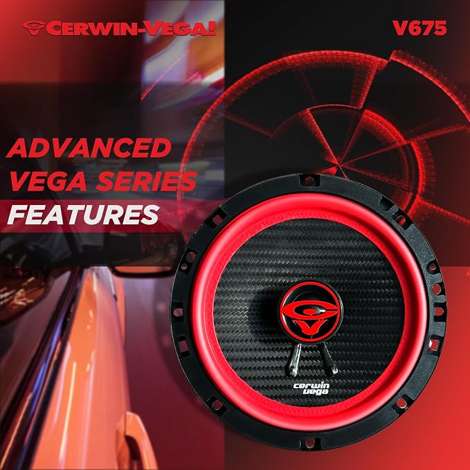 CERWIN-VEGA! V675 6.75" VEGA 2-Way 360 Watts 4 Ohm Coaxial Speakers(Pair)
