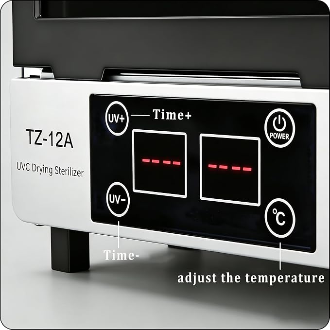Nail Tool UV Cleaning Cabinet, Large Capacity Stainless Steel Cleaning, with Drying Function, Temperature and Timer Control, up to 60 Minutes, 110V, for Hair Salon Spa Nail Salon
