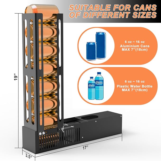 YOTAN Electric Can Crusher, 8oz 12oz 16oz Automatic Can Crusher, Can Fill 8 Cans at a Time, Automatic Can Eject, Heavy Duty Can Crushers for Recycling Aluminum Seltzer, Cola, Beer Cans