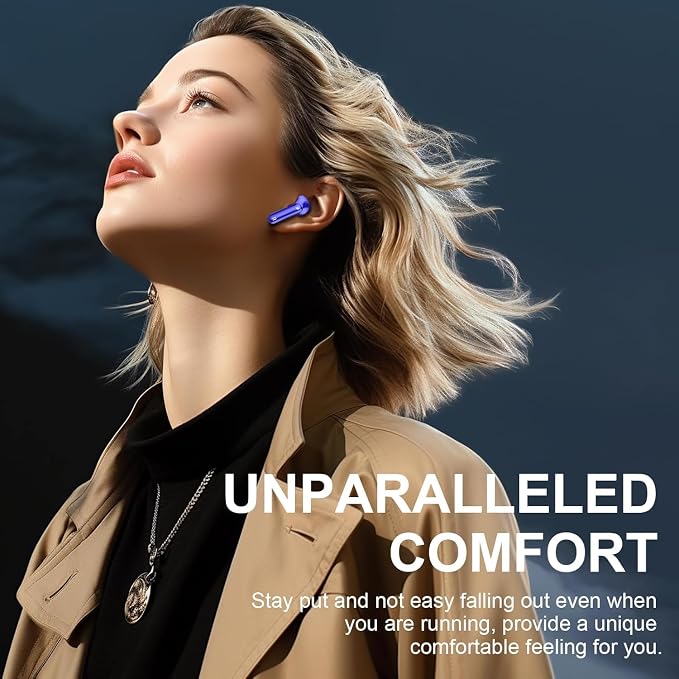 Jxrev Wireless Earbuds Bluetooth 5.4, 50H Playtime IP7 Waterproof Earphones with 4 ENC Mics, HiFi Deep Bass, LED Display Fast Charging, 2026 in-Ear Headphones for Sports & Outdoor