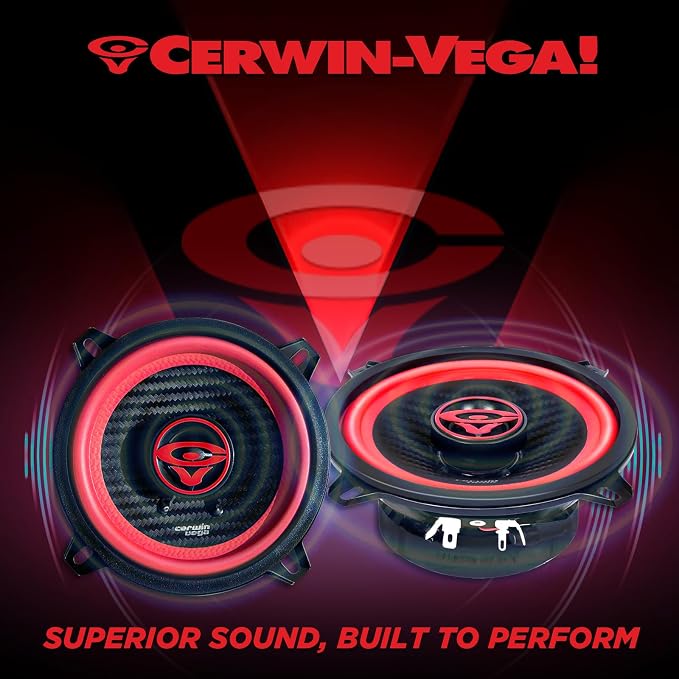 CERWIN-VEGA!V525 5.25" VEGA 2-Way 300 Watts 4 Ohm Coaxial Full Range Speakers(Pair)