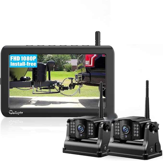 Magnetic Wireless Backup Camera eRapta ACT501 with One Extra Backup Camera