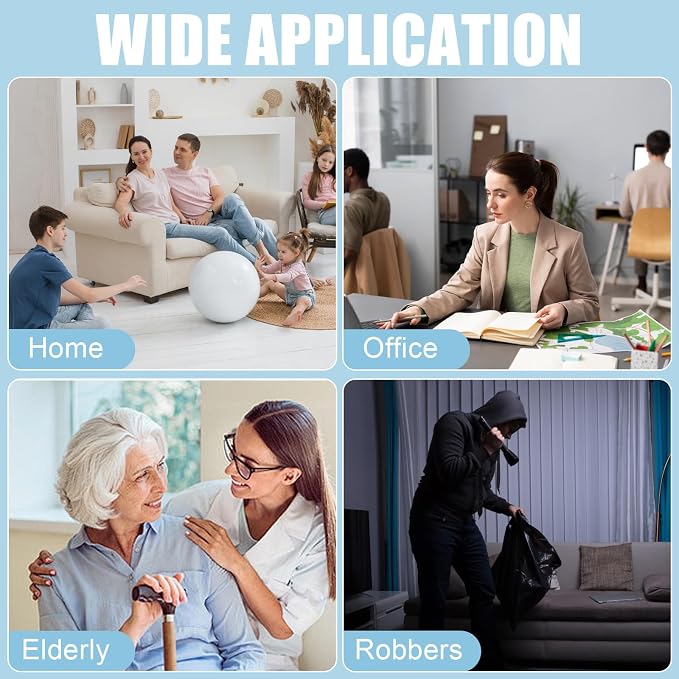 Visible Ceiling Mount Indoor WiFi Camera 1080P HD – for Baby Pet Elderly Monitoring, Round Design, No Smoke Detection
