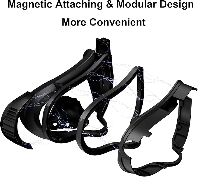 Globular Cluster F3 V3 Magnetic Facial Interface for Quest 3, Flexible and Adaptive Frame with Multi-Material Pads, Not Compatible with Quest 3S or Official Charging Dock