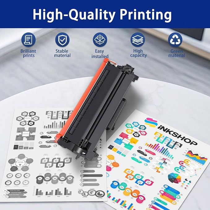 TN730 Compatible TN730 TN-730 Black Toner Cartridge Replacement for Brother TN-730 DCP-L2550DW MFC-L2710DW HL-L2350DW HL-L2370DW HL-L2390DW Toner.(2 Pack)